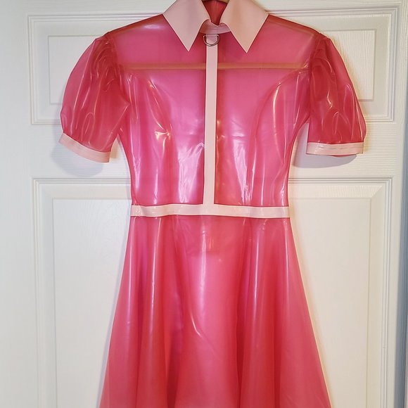 Transparent Pink Latex Dress!  100% Latex - Picture 3 of 5